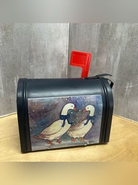 Vintage Cottagecore Country Goose Mini Metal Mailbox
